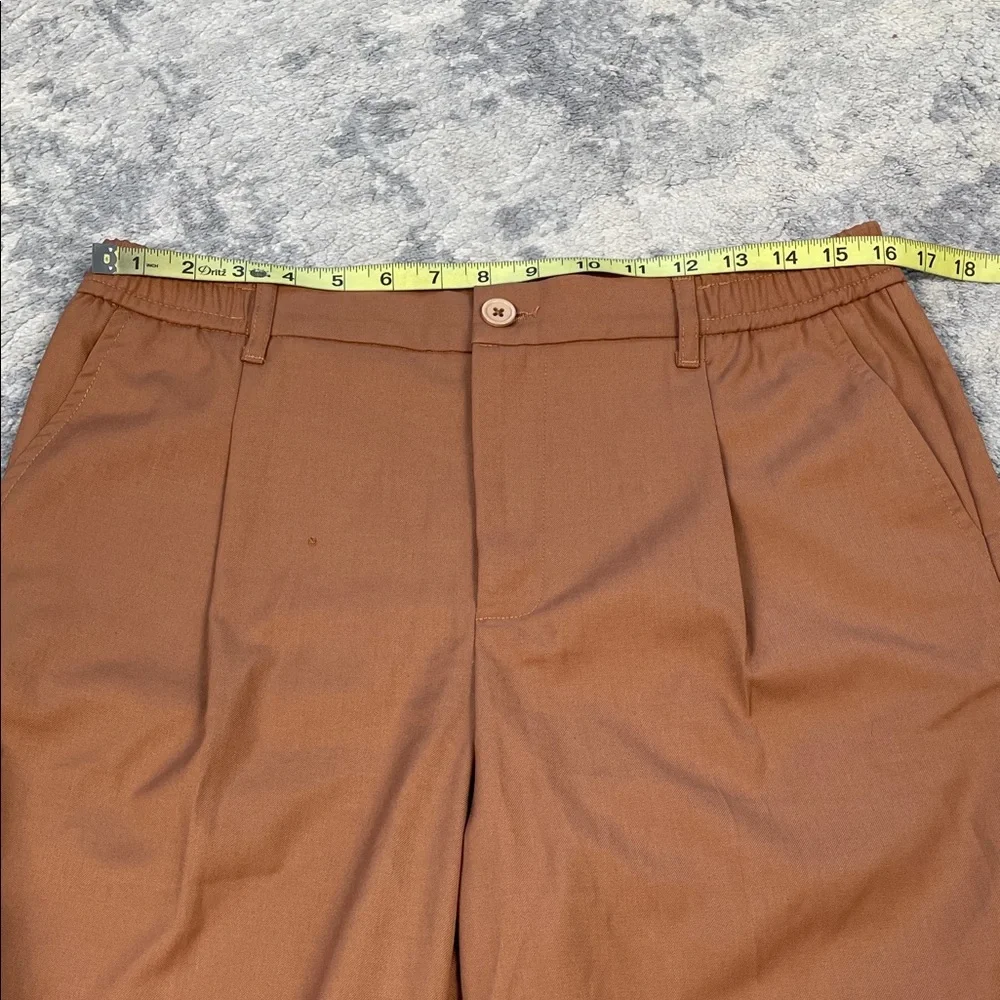 NWT Stilosophy Flannel Pleat Front Trouser Pants Cropped Short Sz IT 48